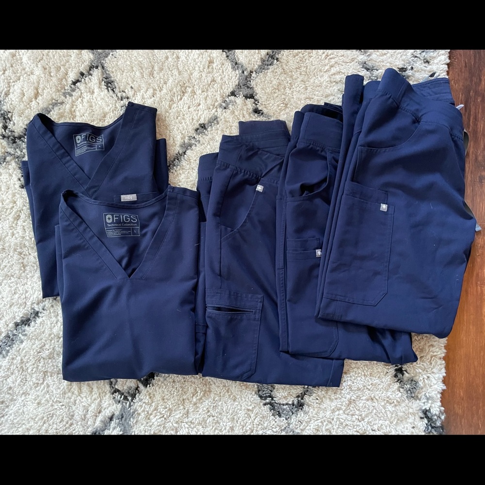 Navy figs scrubs